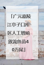 广元嘉陵江亭子口库区人工增殖放流鱼苗40万尾